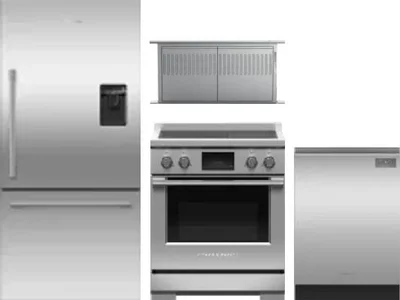 4 Piece Package Includes Refrigerator, Range, Hood And Dishwasher
